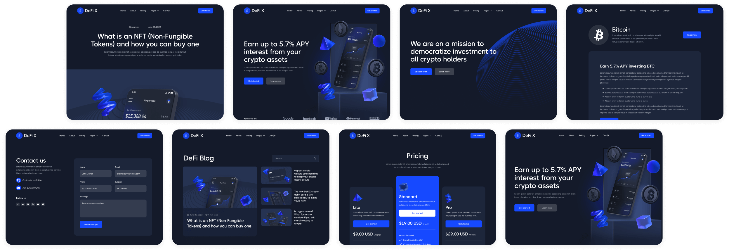 Buy Templates - DeFi X Webflow Template