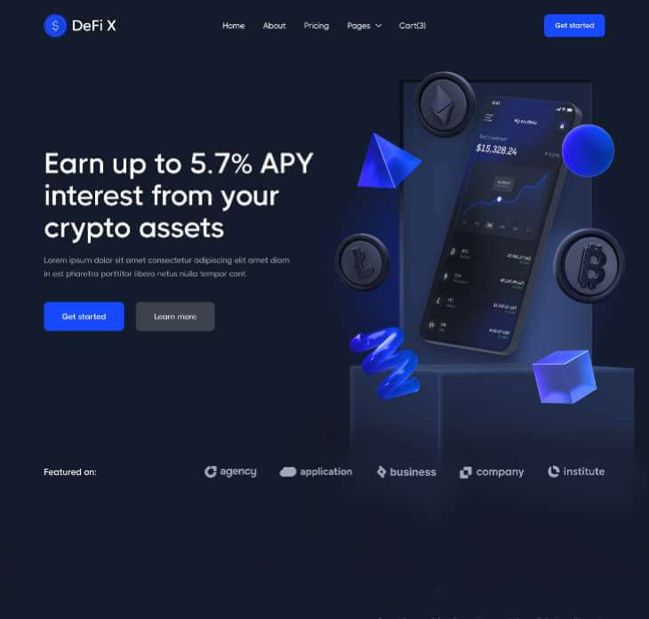 Home Page - DeFi X Webflow Template