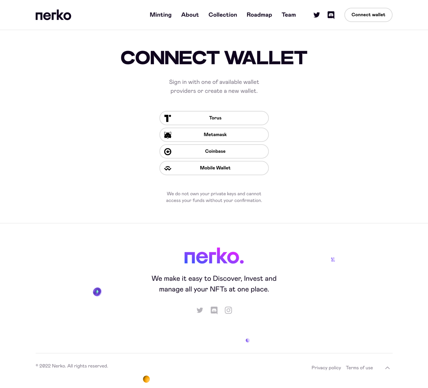 Connect wallet